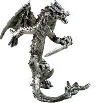 Dragon with sword