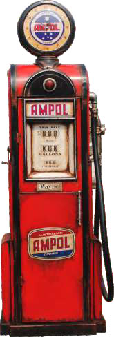 Vintage Ampol gas pump