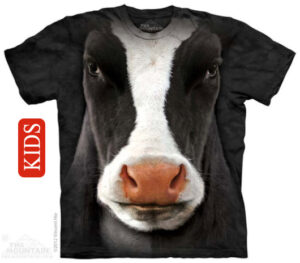 Black Cow Face Kids T-Shirt