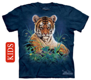 Tiger Cub in Grass Kids T-Shirt