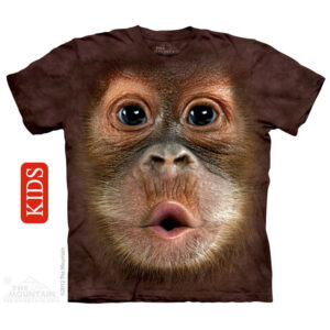 Big Face Baby Orangutan Kids T-Shirt