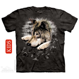 Wolf in Dye Paw Kids T-Shirt