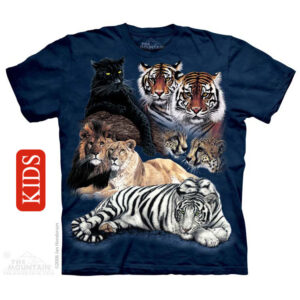 Big cat Collage Kids T-Shirt