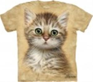Brown Striped Kitten Kids T-Shirt