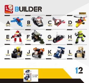 Sluban ?uilder 12 pcs vehicles