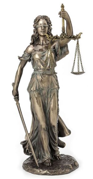 Blind Lady Justice Statue