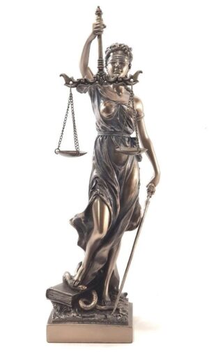Blind Lady Justice Statue